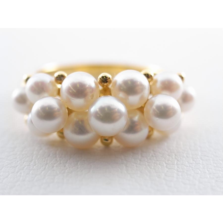 送料無料 美品 ミキモト MIKIMOTO ベビーパール 指輪 13P K18YG 送料無料 美品 ミキモト MIKIMOTO ベビーパール 指輪 13P K18YG