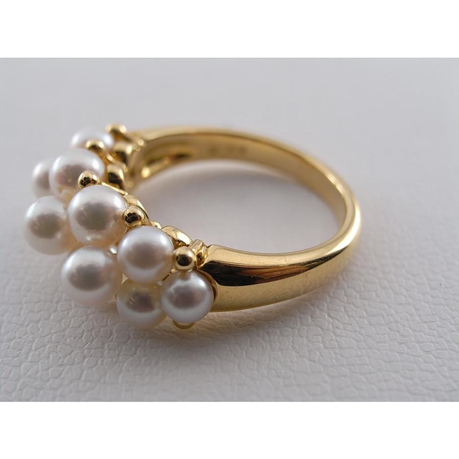 送料無料 美品 ミキモト MIKIMOTO ベビーパール 指輪 13P K18YG 送料無料 美品 ミキモト MIKIMOTO ベビーパール 指輪 13P K18YG