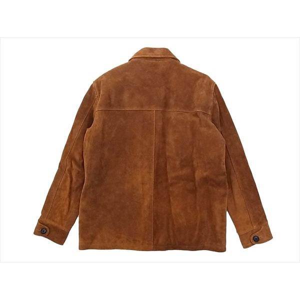 キャリー CALEE BUCKSKIN CAR COAT TYPE LEATHER JACKET スエード カーコート レザー ジャケット ブラウン系  L 【極上美品】【中古】