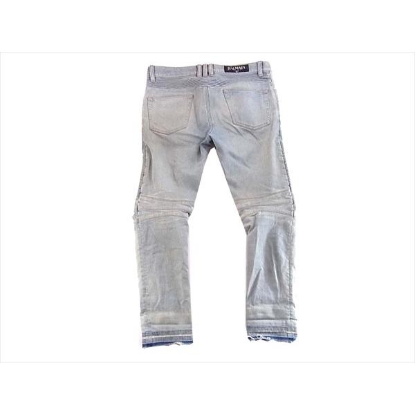 BALMAIN バルマン 国内正規品 ウォッシュ加工 バイカー デニム パンツ 