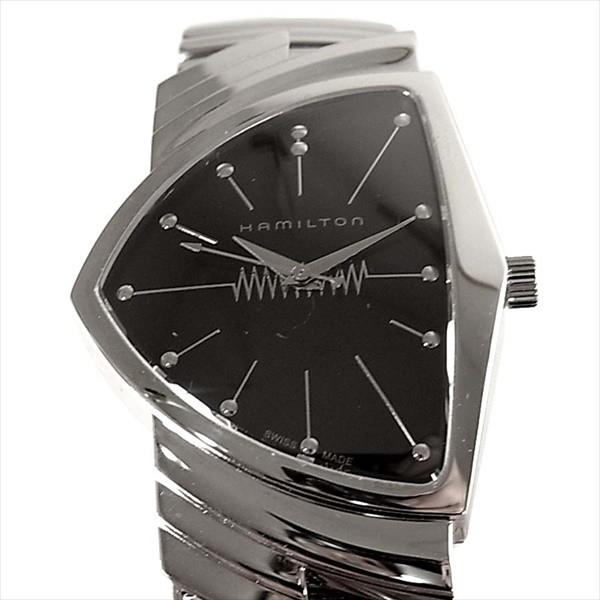 春新作の ハミルトン 美品 中古 シルバー ウォッチ 時計 黒文字盤 Ss Qz H エルヴィス生誕75周年記念モデル ベンチュラ Hamilton ハミルトン ウォッチ 時計 メンズ腕時計 Dagl Tg