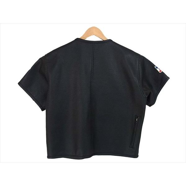 カドヤ KADOYA PLT パンチング レザー Tシャツ ジップアップ 半袖  