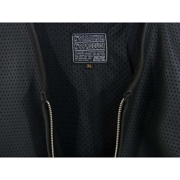 カドヤ KADOYA PLT パンチング レザー Tシャツ ジップアップ 半袖  