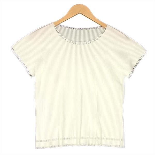 プリーツプリーズ プリーツフリンジカットソー イッセイミヤケ