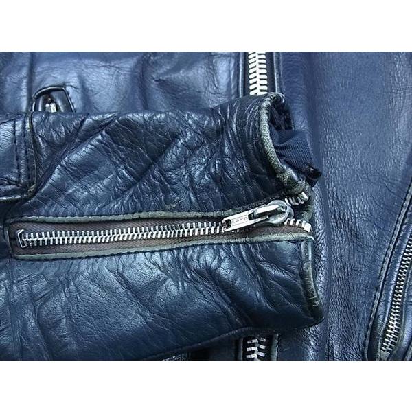 ルイスレザー LEWIS LEATHERS 70s ヴィンテージ SUPER PHANTOM スーパーファントム ライダース ジャケット ダークネイビー系 【中古】｜brand-life｜04