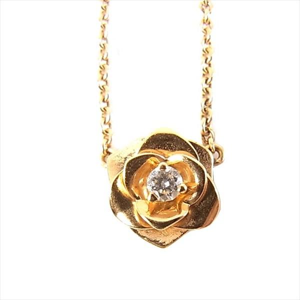 ピアジェ PIAGET ダイヤモンド1P ローズ モチーフ レディース ネックレス ゴールド系【中古】 0e25030mb0250ra34