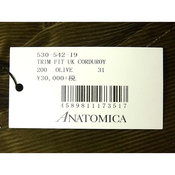 アナトミカ ANATOMICA 530-542-19 TRIM FIT UK CORDUROY コーデュロイ 