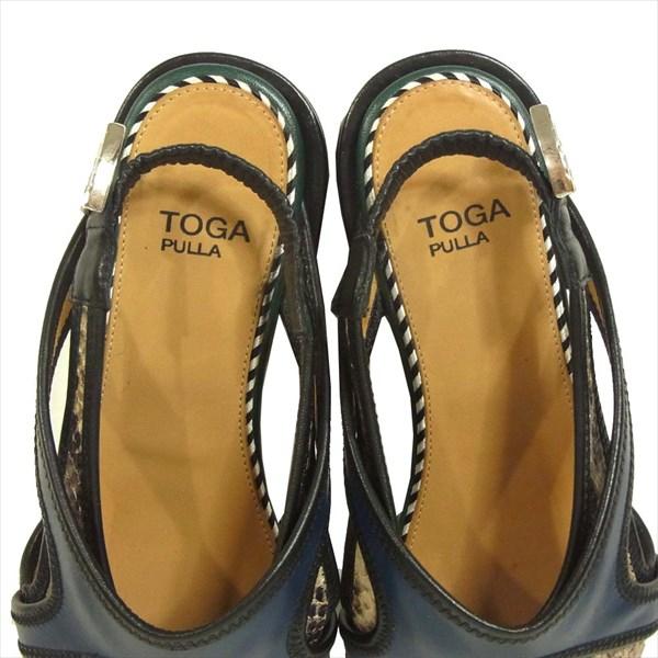 トーガ TOGA PULLA AJ969 カウハイド スネーク レザー 牛革 ポルトガル 