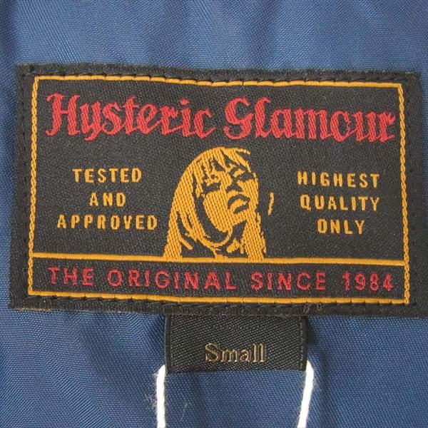 HYSTERIC GLAMOURネイビー ジップアップ エンブレム付き