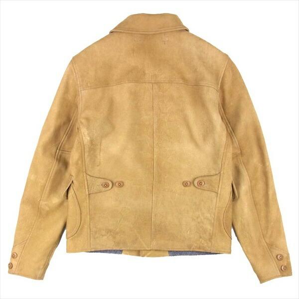 ダブルアールエル RRL Walker Leather jacket ビンテージ加工 鹿革 