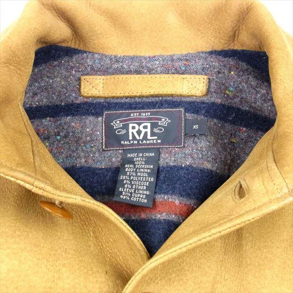 ダブルアールエル RRL Walker Leather jacket ビンテージ加工 鹿革 