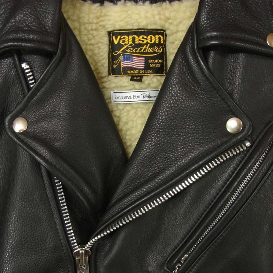 VANSON バンソン ロンハーマン RON HERMAN 裏ボア レザー ダブル 
