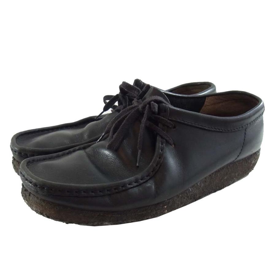 Clarks クラークス ワラビー モカシン ブーツ ブラック系 US9.5【中古】｜brand-life｜02