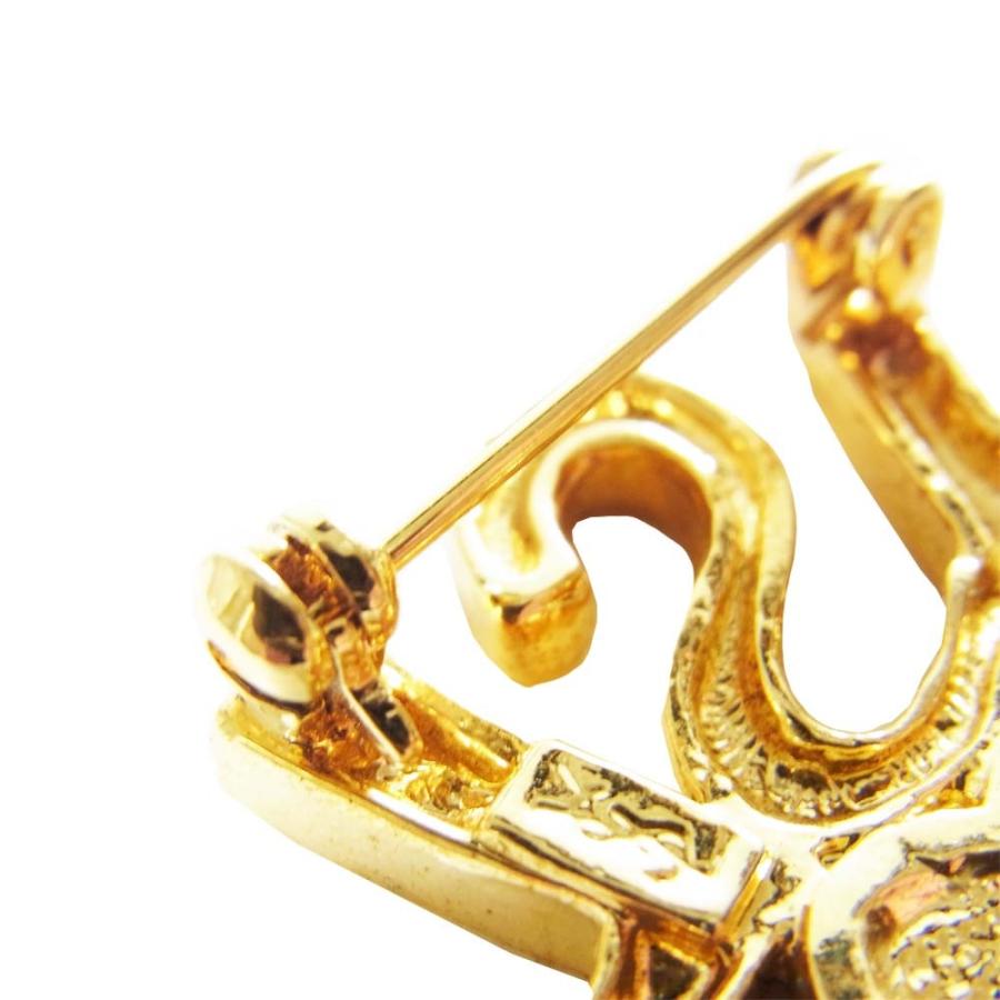 Yves Saint Laurent イヴサンローラン Ysl ロゴ ストーン ビジュー ブローチ ゴールド系 中古 0lfh0016aa17 ブランド専門店life 通販 Yahoo ショッピング