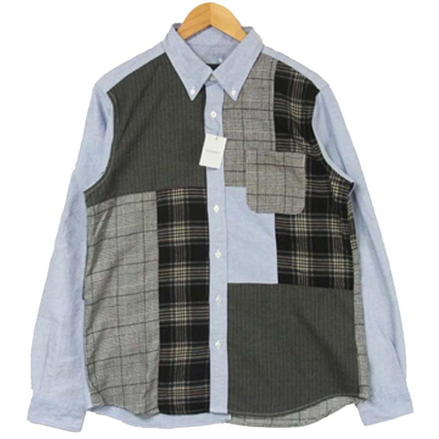 SOPHNET. ソフネット SOPH-202037 PATCH WORK B.D SHIRT パッチワーク 