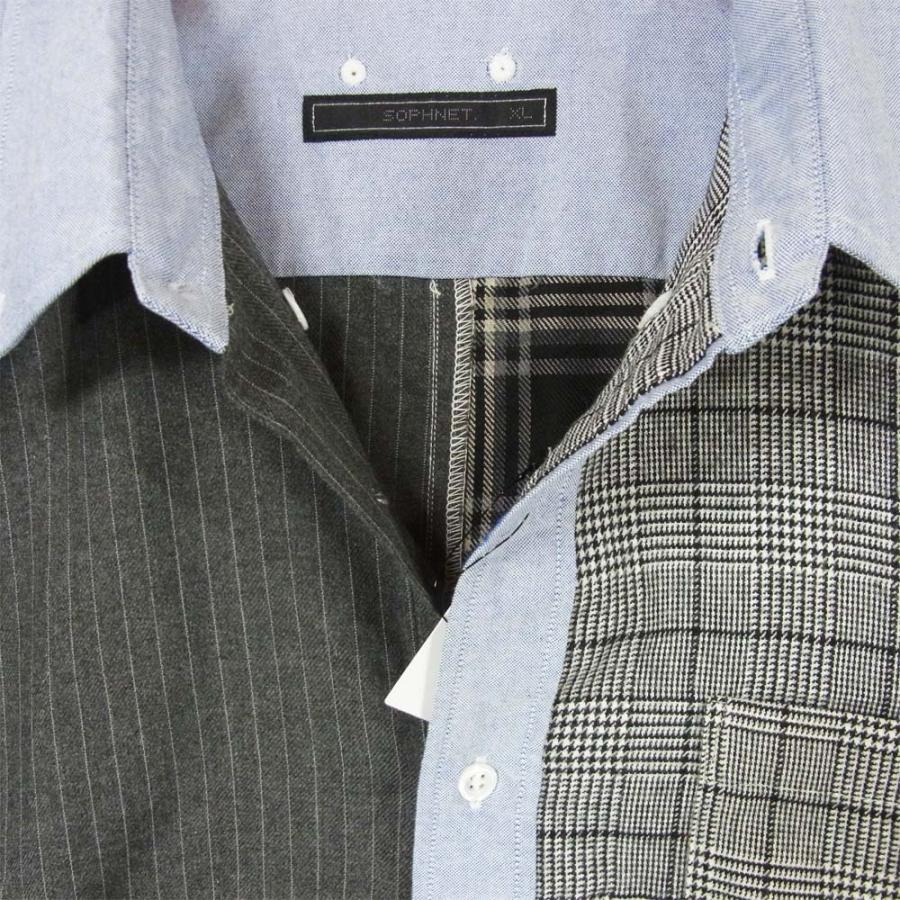 SOPHNET. ソフネット SOPH-202037 PATCH WORK B.D SHIRT パッチワーク 
