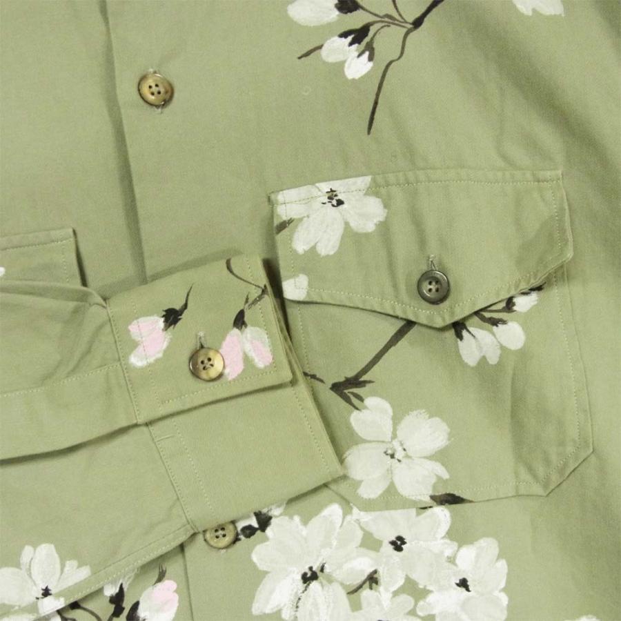 64 GUCCI グッチ 枯葉 トムフォード期 長袖 総柄 カーディガン ニット S GUCCI グッチ トムフォード期 枯葉 落ち葉 花柄 ハイネックニット