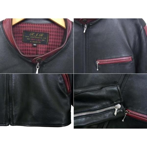 中古 美品 RJBフラットヘッドLJ201ラムスキンライダース40 : 1-1114  