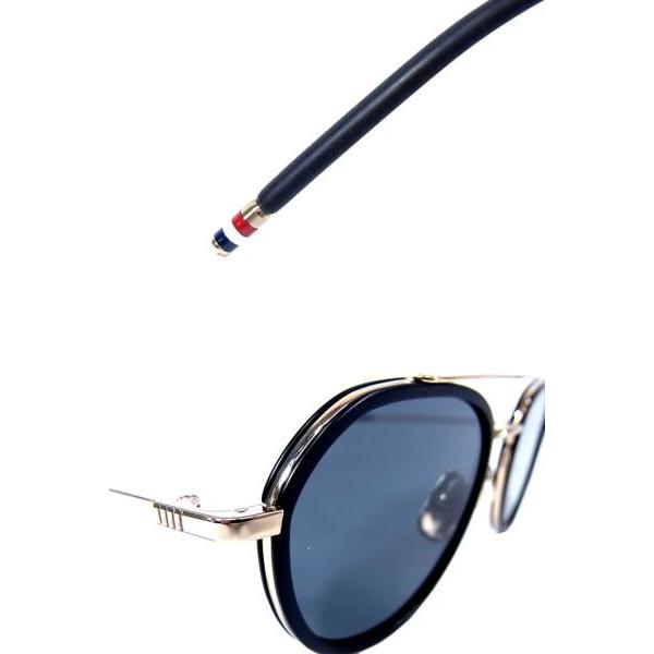 中古 美品 THOM BROWNEトムブラウンTB-801-A-GLD-BLK-51サングラス 