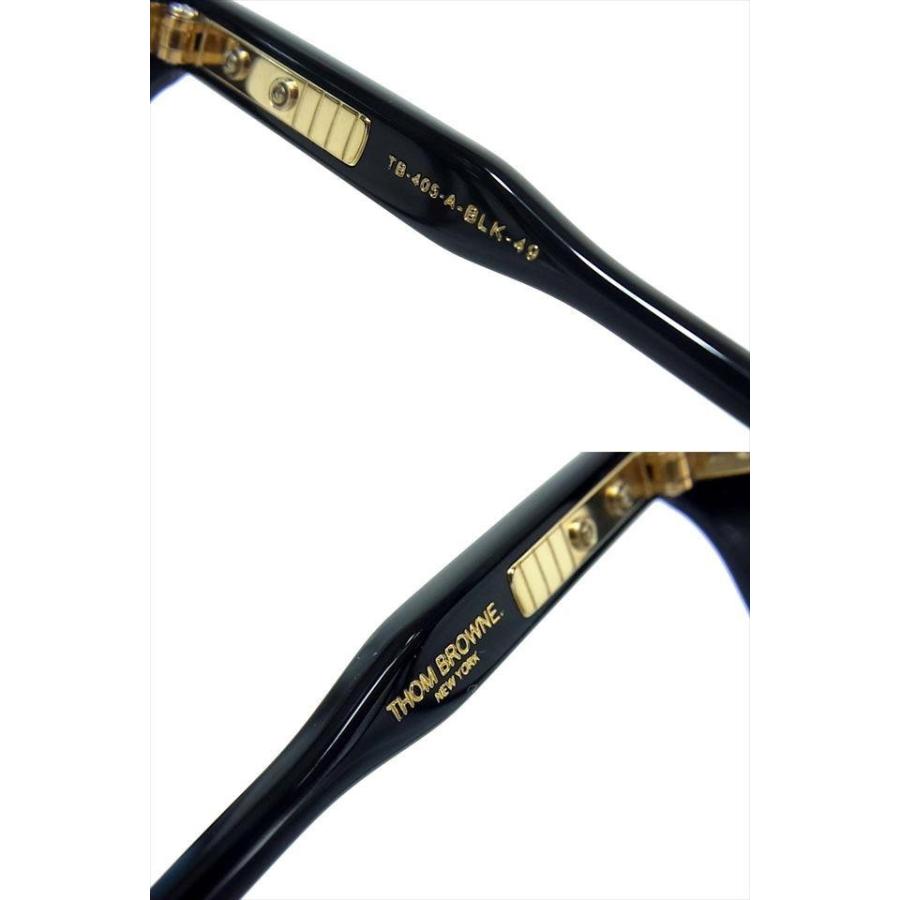 THOM BROWNE 中古 美品 BROWNトムブラウンTB-405-A-BLK-49眼鏡 