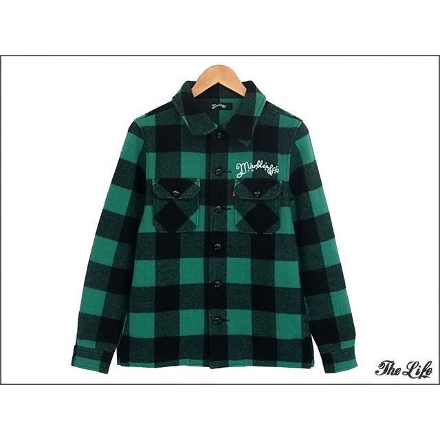 中古 MARBLESマーブルズバッファローチェックボアジャケットS  