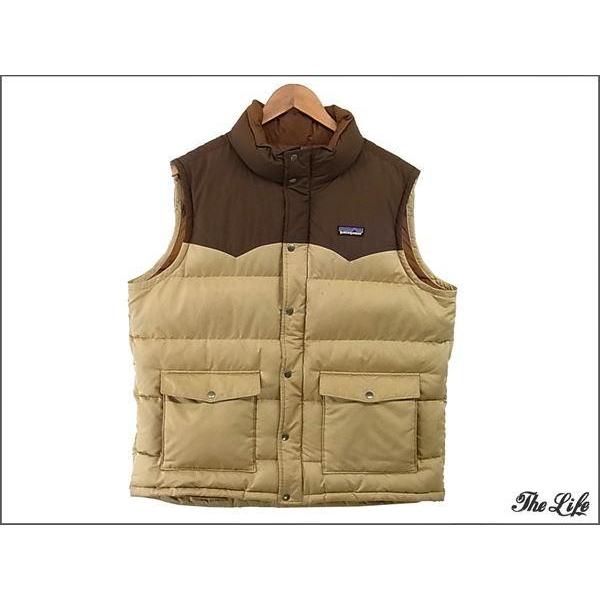 中古 Patagoniaパタゴニア スリングショットダウンベスト茶 L/Slingshot Down Vest/27571FA12