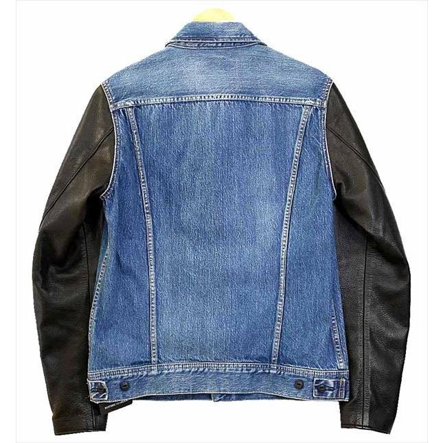 HYSTERIC GLAMOUR 中古 美品 SP加工デニム レザースリーブG HYSTERIC GLAMOUR 中古 美品 SP加工デニム レザースリーブG