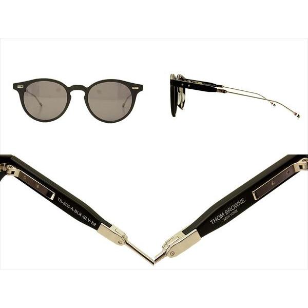 THOM BROWNE 中古 美品 BROWNEトムブラウンTB-806-A-BLK-SLV-52 