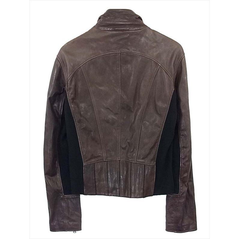 中古 伊製 Jan＆Carlos レザー ジャケット ブルゾン 46 茶/ジャン  
