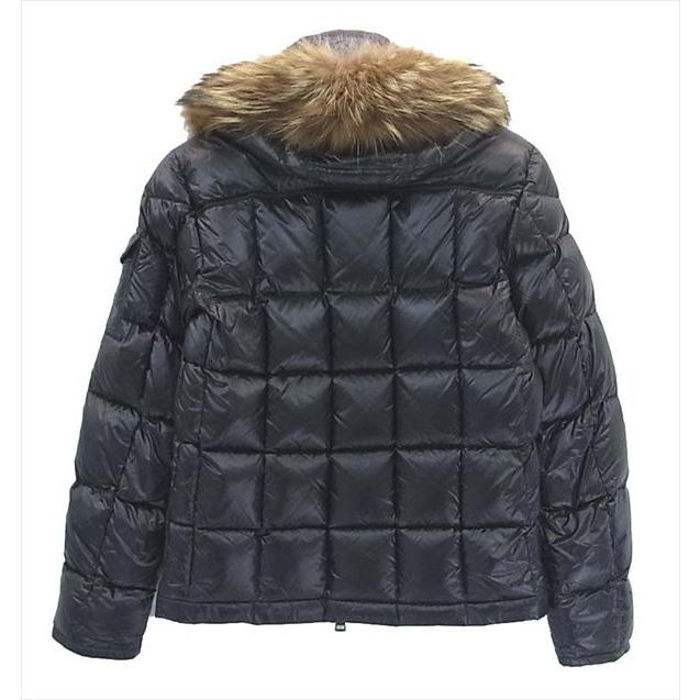 MONCLER 中古 国内正規 HUBERT ファーフード付 ダウン0 黒  