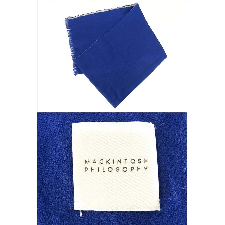 【中古】MACKINTOSH PHILOSOPHY マッキントッシュフィロソフィー マフラー ブルー系 /本店｜brand-life｜02