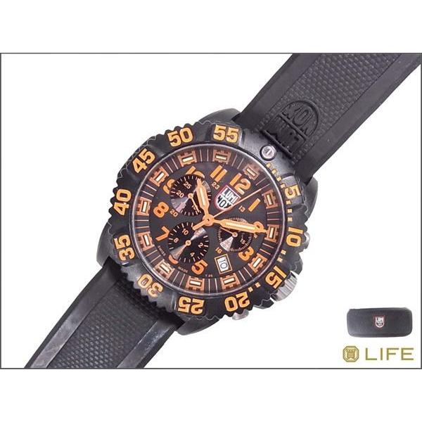 【中古】ジャンク 不動 LUMINOX ルミノックス 3080 NAVY SEALs ネイビーシリーズ クロノグラフ クォーツ時計 ブラック系 /本店｜brand-life