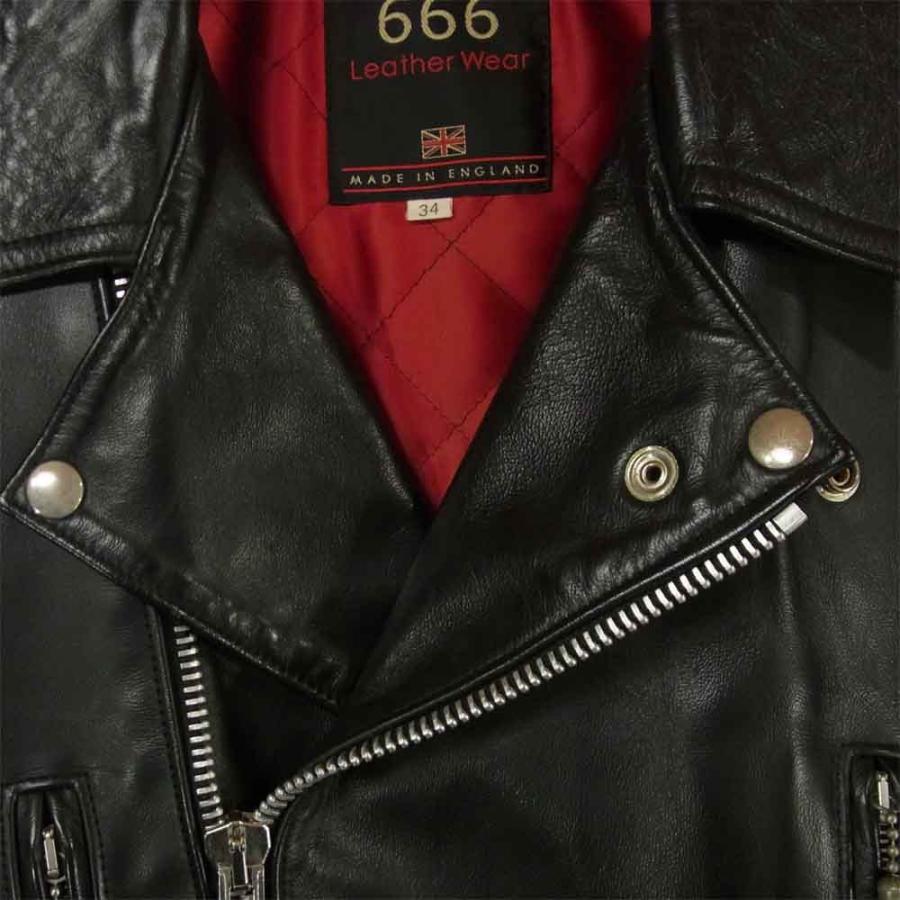 トリプルシックス 666 英国製 ダブル ライダース レザー ジャケット Leather Jacket ブラック系 34 中古 1a048kb0105ja81 ブランド専門店life 通販 Yahoo ショッピング