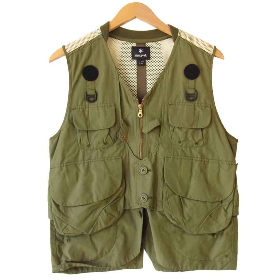 snow peak フィッシングベスト カーキ