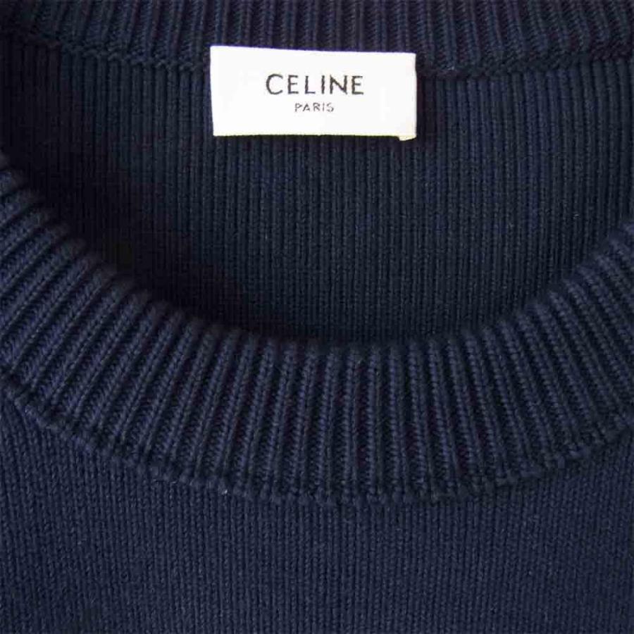 CELINE セリーヌ メンズ フロック クルーネック セーター ロゴパッチ 