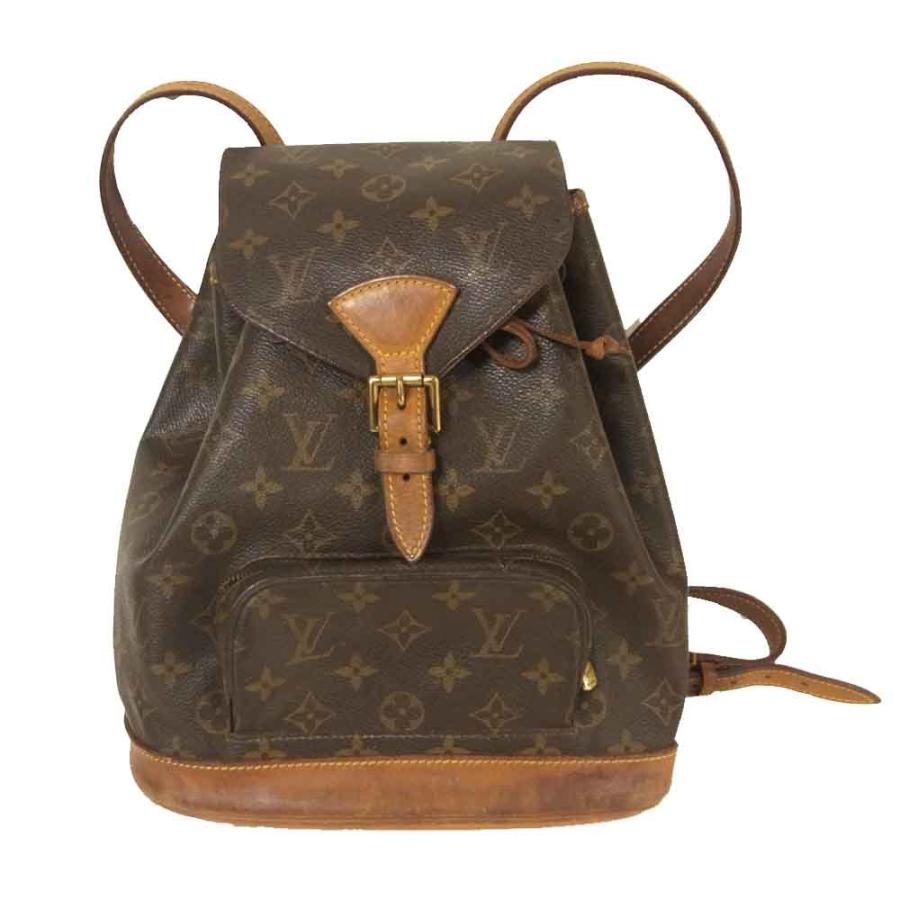 LOUIS VUITTON ルイ・ヴィトン M51136 モノグラム モンスリMM リュック ブラウン系【中古