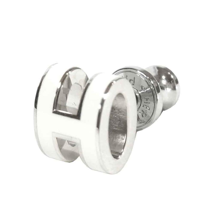 現品限り一斉値下げ 国内正規品 未使用 エルメス Hermes ピアス エルメス 年12月購入品 ホワイト系 極上美品 中古 フランス製 ピアス H Pop メンズアクセサリー Skvclients Com