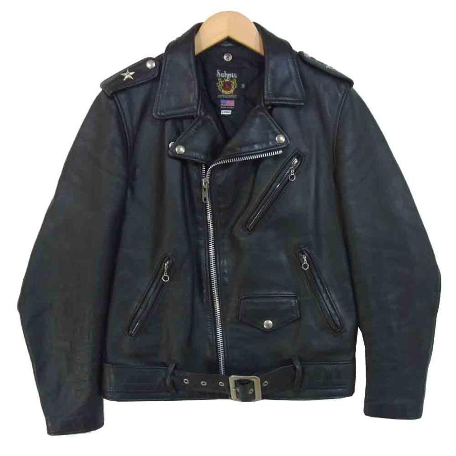 Schott ショット 7164 Usa製 カウハイド 牛革 ワンスター ダブルライダース ジャケット ブラック系 36 中古 1byh0098ja ブランド専門店life 通販 Yahoo ショッピング