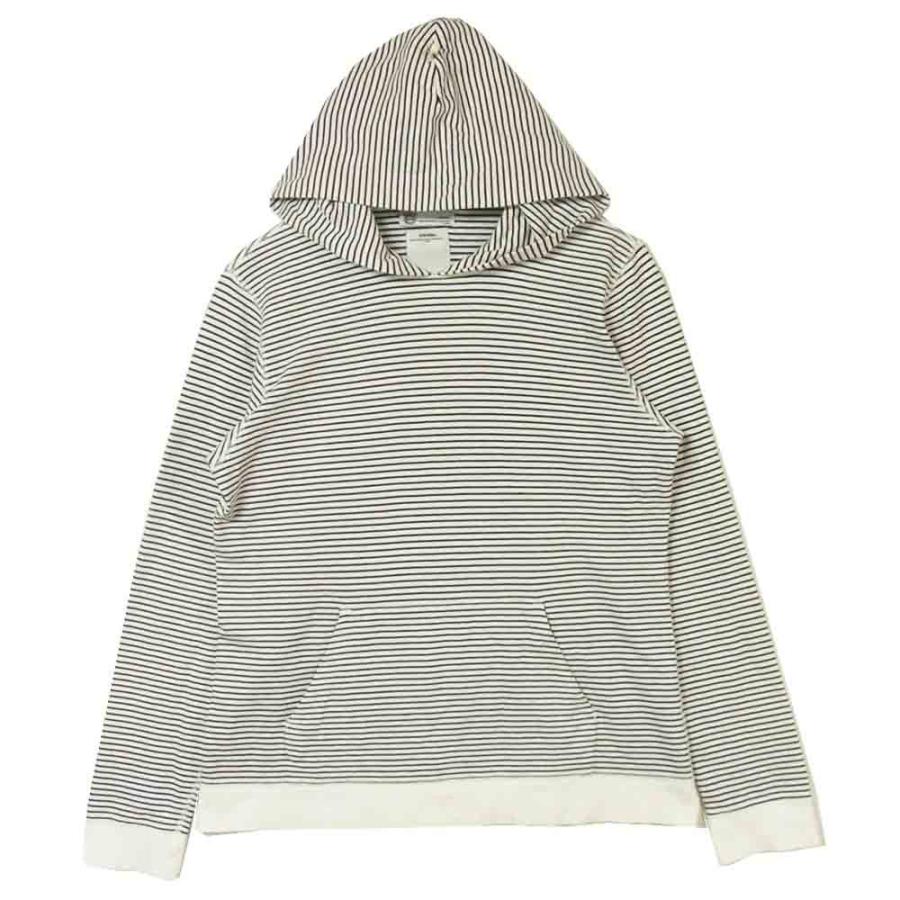 VISVIM ビズビム ボーダー フーデッド 長袖 プルオーバー パーカー