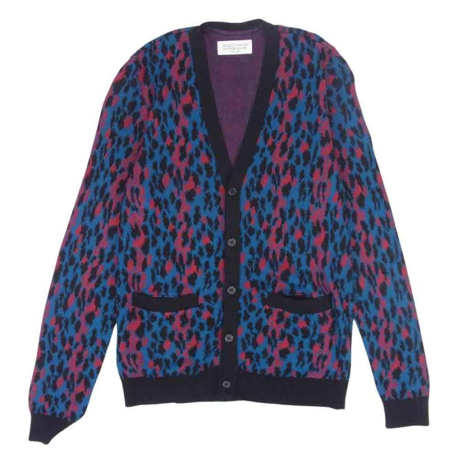 ✨️極美品 ワコマリア カーディガン シルク レオパード柄 希少サイズ L ✨️極美品 ワコマリア カーディガン シルク レオパード柄 希少サイズ