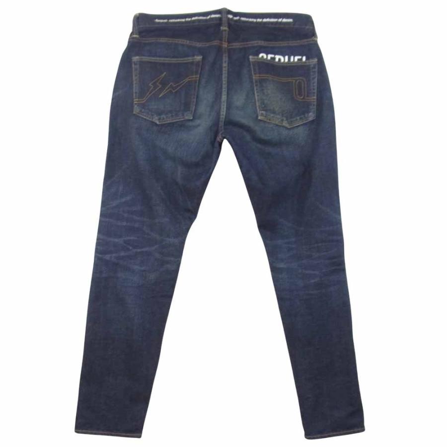 FRAGMENT DESIGN フラグメントデザイン 19AW × シークエル SEQUEL RIGID DENIM リジット デニム インディゴブルー系 L【中古】｜brand-life｜02