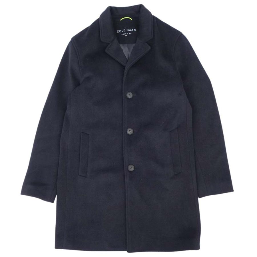COLE HAAN コールハーン チェスター コート ネイビー系 S【中古 