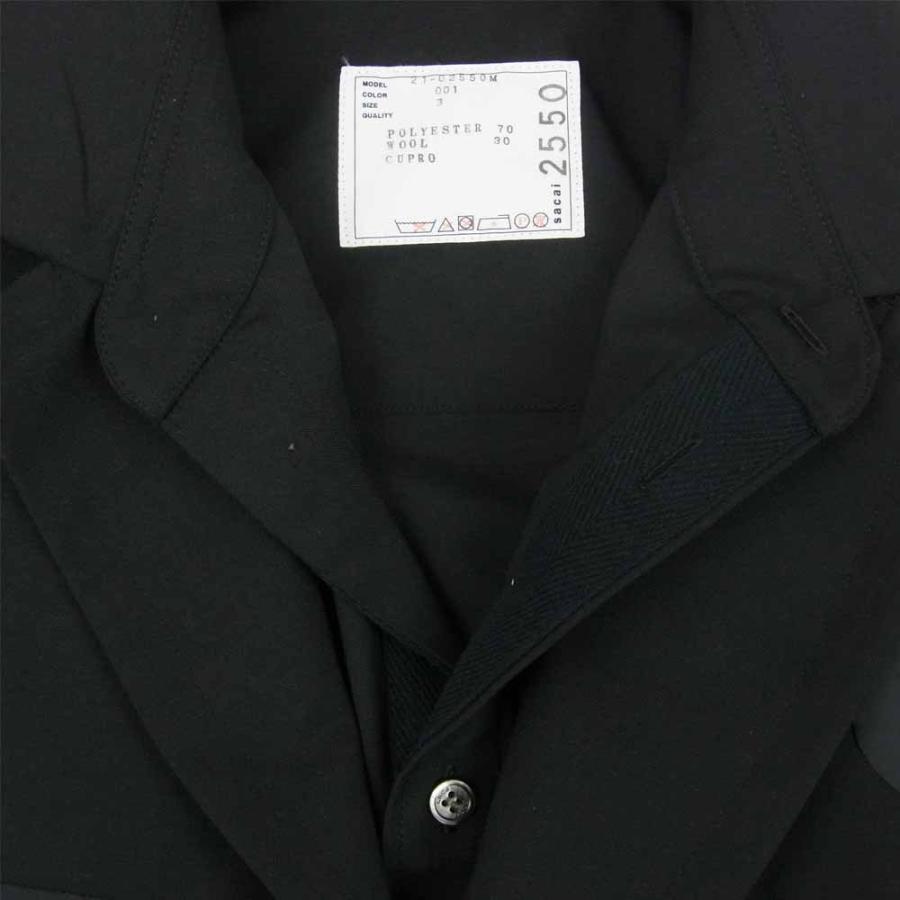 sacai Sacai サカイ 21SS 21-02550M SUITING JACKET ドッキング 