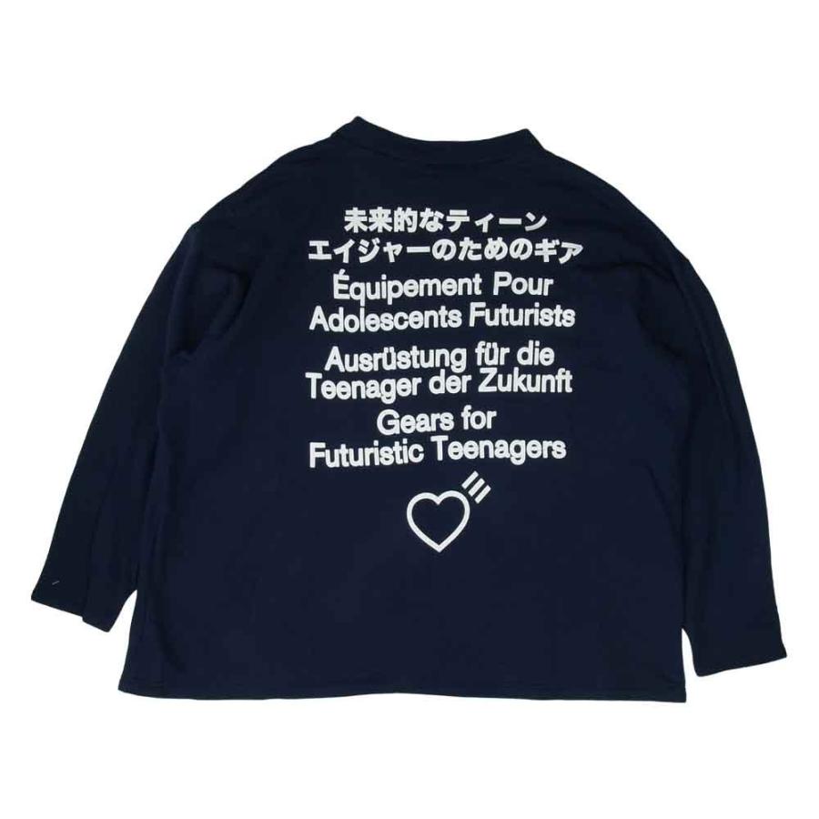 HUMAN MADE ヒューマンメイド adidas originals SWEAT SH アディダス スウェット シャツ ネイビー系 XXL【中古】｜brand-life｜02