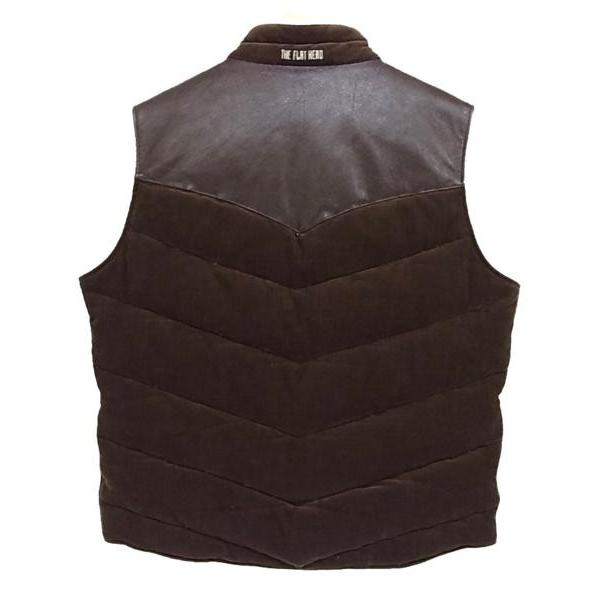 中古 FLAT HEADフラットヘッド コーデュロイダウンベストL : 25-215 