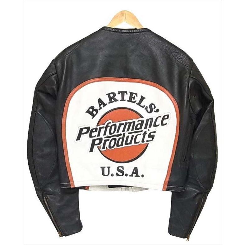 中古 VANSONバンソンBARTELS レザーライダースジャケット38 : 25-715 