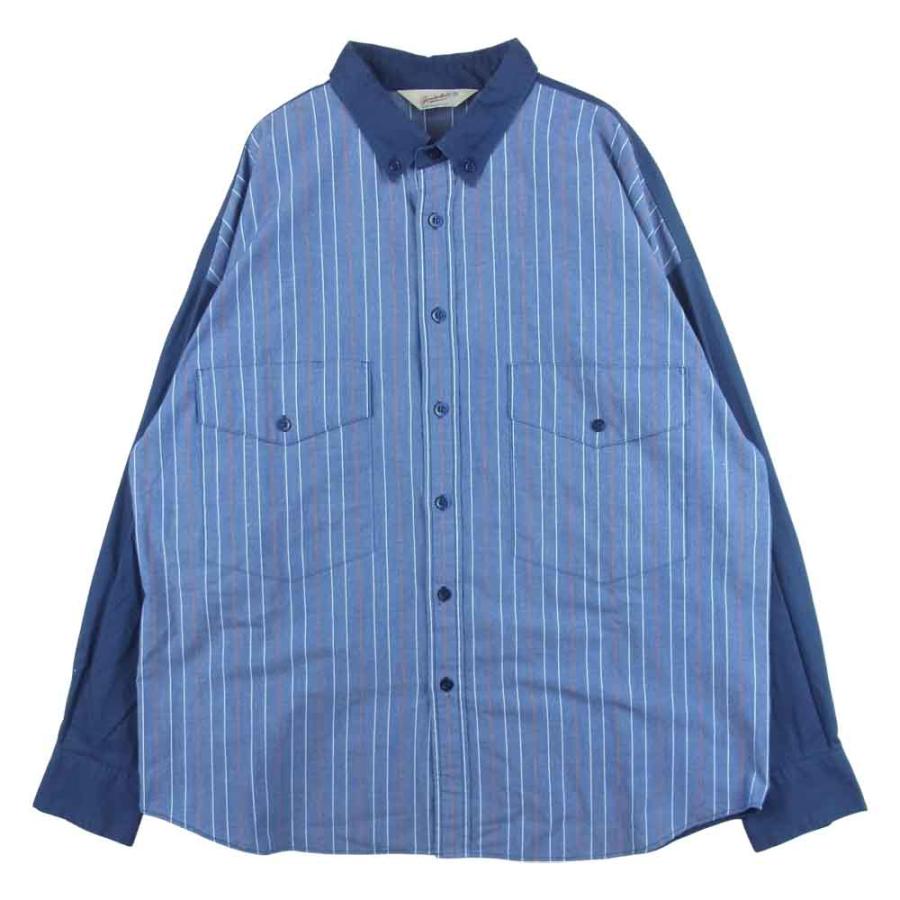 TENDERLOIN テンダーロイン T-WORK SHT U BD 切替 ストライプ 長袖 