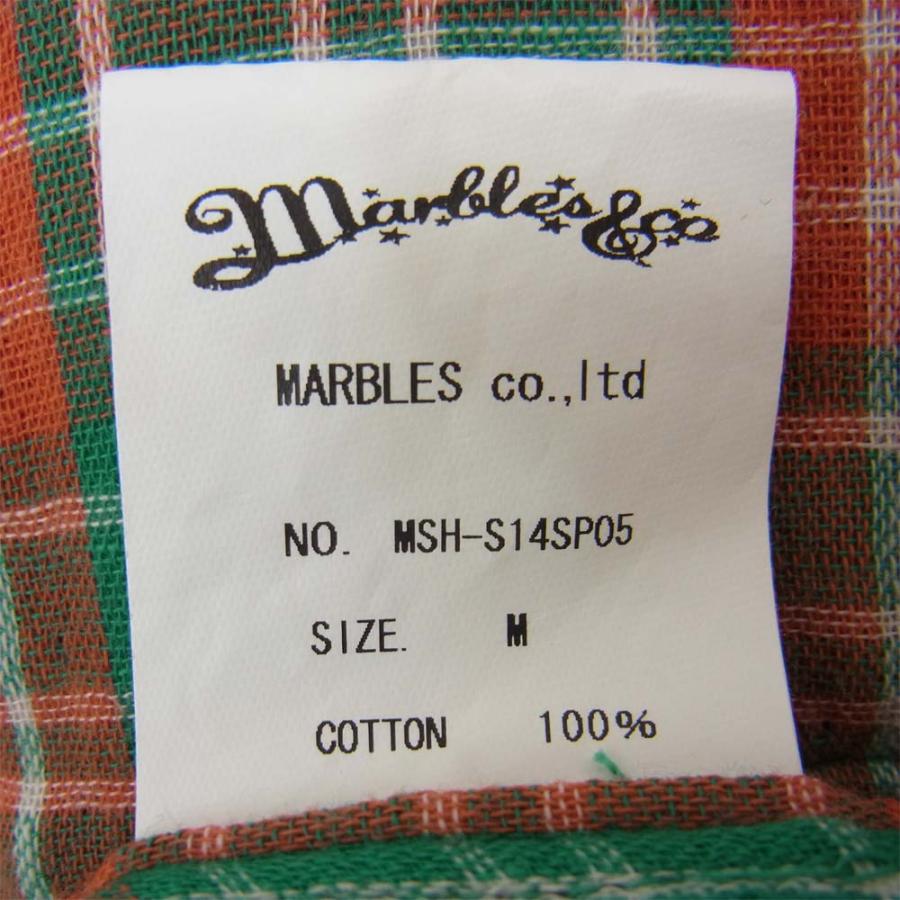 MARBLES マーブルズ MSH-S14SP05 DOUBLE GAUZE CHECK SHIRTS ダブル ガーゼ チェック 長袖 シャツ M【中古】 【即決】｜brand-life｜05