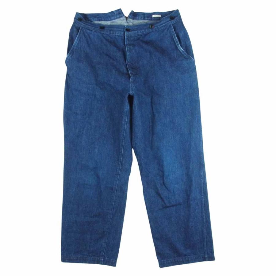 COMOLI コモリ P01-03003 デニム オーバー パンツ シンチバック 