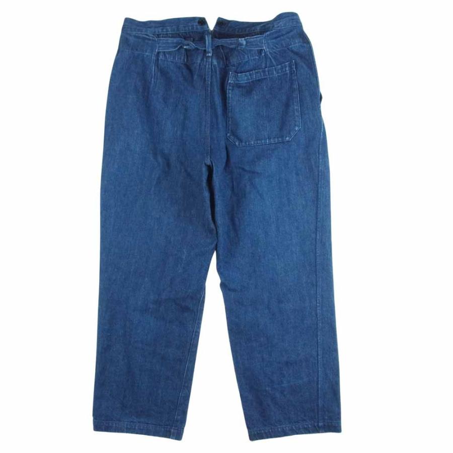 COMOLI コモリ P01-03003 デニム オーバー パンツ シンチバック 